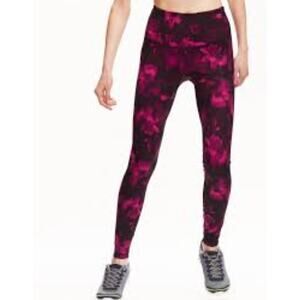 Old Navy Leggings Size Medium M Pink Black High Waisted Athletic Full Leg Work
